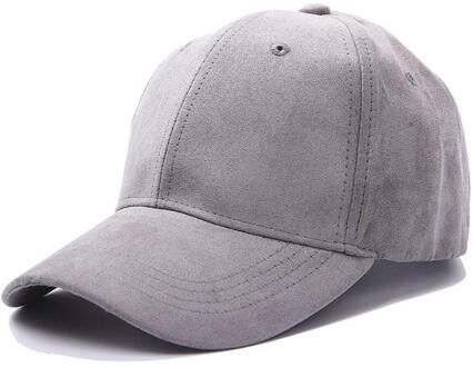 Solid Suede Gepolijst Board Baseball Hoed Herfst En Winter Warm Cap Voor Mannen En Vrouwen grijs