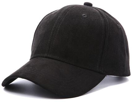 Solid Suede Gepolijst Board Baseball Hoed Herfst En Winter Warm Cap Voor Mannen En Vrouwen zwart