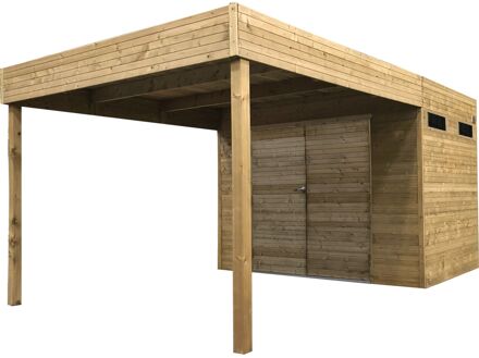 Solid Superia Cube Corbara Tuinhuis - Vuren - Geïmpregneerd - 298x198x224,4cm