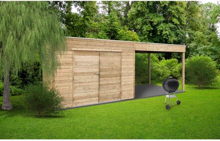 Solid Superia Cube Pulsano Tuinhuis - Vuren - Geïmpregneerd - 287x187cm