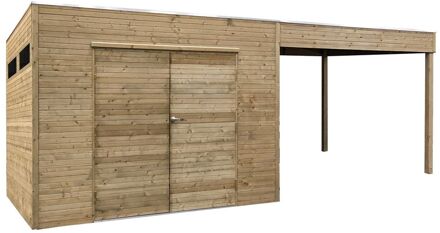 Solid Superia Cube Viterbo Tuinhuis - Vuren - Geïmpregneerd - 591,7x298,8cm