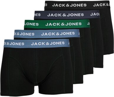 Solid Trunk Boxershorts Heren (5-pack) zwart - blauw - groen - grijs