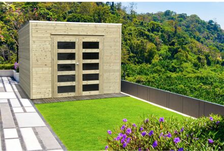 Solid Tuinhuis Superia Cube Bari - Geïmpregneerd - 298x298cm