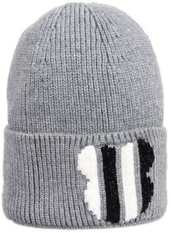 Solid Unisex Herfst Winter Corduroy Zachte Warme Gebreide Cap Mannen Vrouwen Hoeden Ski Caps 6 Kleuren Mutsen grijs