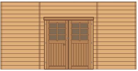 Solid Voorwand Met Dubbele Deur ‘s7745’ Geïmrpegneerd Hout 480x245cm