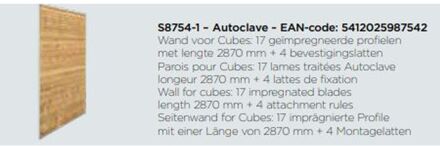 Solid Wandelement Voor Tuinhuizen Cubes 287cm