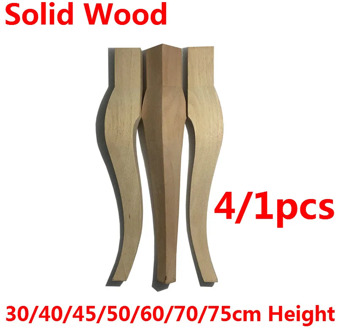 Solid Wood Furniture Legs Feet Replacement Sofa Couch Table Cabinet Furniture Carving Legs 30/40/45/50/60/70/75cm Height 4/1pcs