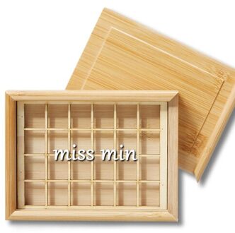 Solide Aquarel Palet 24/36 Kleuren Handgemaakte Verf Bamboe Houten Doos Lege Dozen Pull-Out Opslag Verf Verf Doos Lade doos 1