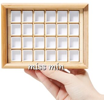 Solide Aquarel Palet 24/36 Kleuren Handgemaakte Verf Bamboe Houten Doos Lege Dozen Pull-Out Opslag Verf Verf Doos Lade doos