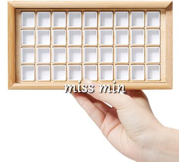 Solide Aquarel Palet 24/36 Kleuren Handgemaakte Verf Bamboe Houten Doos Lege Dozen Pull-Out Opslag Verf Verf Doos Lade doos