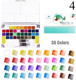 Solide Aquarel Verf Set 12/18/24/36 Kleur Draagbare Reizen Met Water Kleur Borstel Pen Voor Beginner Tekening aquarel Levert 36kleuren