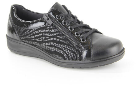 Solidus 29001-01001-k dames veterschoenen sportief - maat 38 Zwart