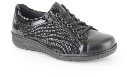 Solidus 29001-01001-k dames veterschoenen sportief Zwart - 37,5