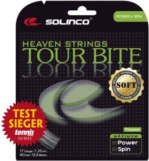 Solinco Tour Bite Soft Set Snaren 12,2m-Zilver - 1.15,1.20,1.25,1.30