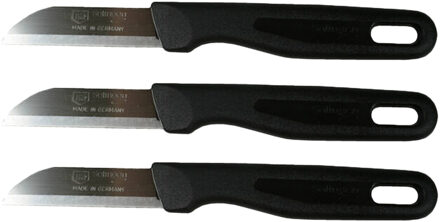 Solingen schilmesje - 3x - zwart - 16 cm - Keukengerei - aardappel schilmesjes