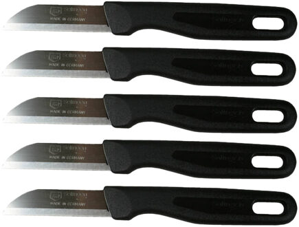 Solingen schilmesje - 5x - zwart - 16 cm - Keukengerei - aardappel schilmesjes