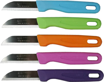 Solingen schilmesjes/aardappelmesjes - gekleurd - 2x stuks - 16 cm - Keukengerei