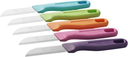 Solingen schilmesjes/aardappelmesjes - gekleurd - 3x stuks - 16 cm - Keukengerei