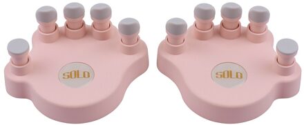 Solo 1 Paar Piano Vinger Trainers Vingers Krachttraining Gereedschap Vinger Correctoren Zachte Vinger Pads Piano Toetsenbord Voor Beginner Roze