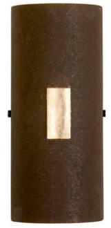 SOLO wandlamp in roest met bladgoud roestkleurig, goudkleurig