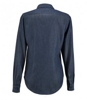 Sols Dames/dames Barry Denim Shirt met lange mouwen (Denim Brut) Blauw