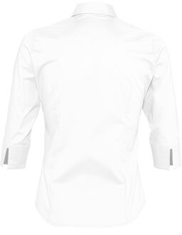 Sols Dames/dames Effect 3/4 mouw passend werkoverhemd (Wit) - maat S