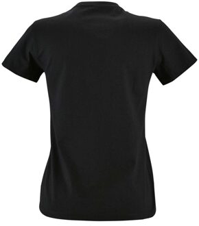 Sols Dames/dames Imperial Fit T-Shirt met korte mouwen (Diep zwart) - maat 2XL