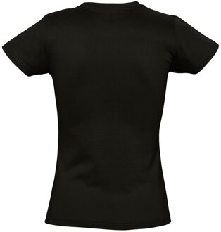 Sols Dames/dames Imperial Heavy Short Sleeve T-Shirt (Diep zwart) - maat M