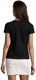Sols Dames/Dames Imperial V Hals T-shirt (Diep zwart) - S