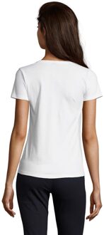 Sols Dames/Dames Imperial V Hals T-shirt (Wit) - maat M