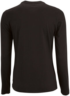 Sols Dames/dames Keizerlijk T-Shirt met lange mouwen (Diep zwart) - 2XL