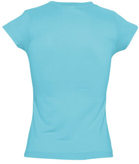 Sols Dames/dames Maan V Hals T-Shirt met korte mouwen (Blauw Atol) - L