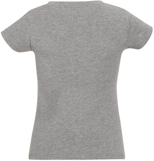 Sols Dames/dames Maan V Hals T-Shirt met korte mouwen (Grijze Mergel) - maat Grijs