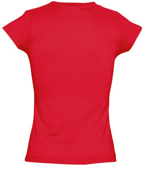 Sols Dames/dames Maan V Hals T-Shirt met korte mouwen (Rood) - maat M