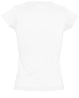 Sols Dames/dames Maan V Hals T-Shirt met korte mouwen (Wit) - maat L