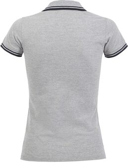 Sols Dames/dames Pasadena getipt korte mouw Pique Polo Shirt (Heide Grijs/Navy) - maat 2XL