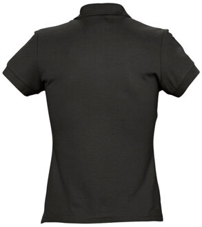 Sols Dames/dames Passion Pique Poloshirt met korte mouwen (Zwart) - maat