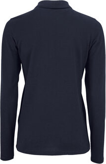 Sols Dames/dames Perfecte Lange Mouw Pique Polo Shirt (Franse marine) - maat 2XL Navy