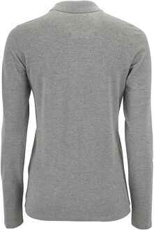 Sols Dames/dames Perfecte Lange Mouw Pique Polo Shirt (Grijze Mergel) Grijs - 2XL