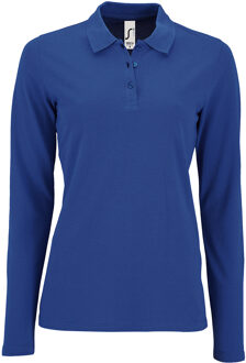 Sols Dames/dames Perfecte Lange Mouw Pique Polo Shirt (Koningsblauw) - maat S