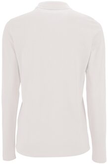 Sols Dames/dames Perfecte Lange Mouw Pique Polo Shirt (Wit) - maat 3XL