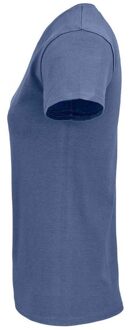 Sols Dames/Dames Pioneer Organic T-shirt (Denim) - maat Blauw