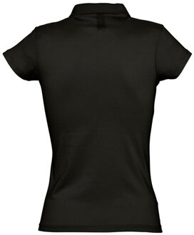 Sols Dames/dames Prescott Poloshirt met korte mouwen Jersey Polo (Diep zwart) - maat S