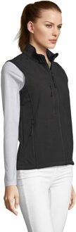 Sols Dames/dames Rallye Soft Shell Bodywarmer Jacket (Zwart) - maat