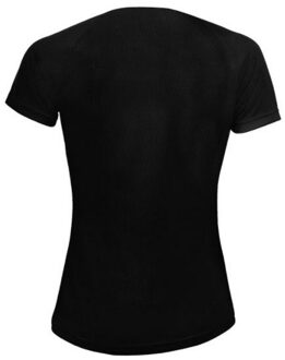 Sols Dames/dames Sportief T-Shirt met korte mouwen (Zwart)