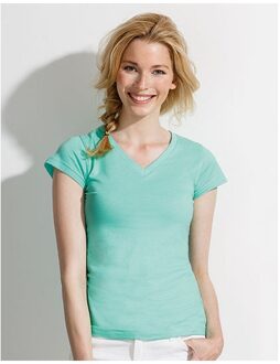 Sols Dames t-shirt  V-hals mint groen 36 (S)