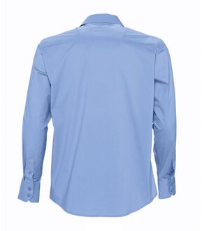 Sols Heren Brighton Lange Mouw Gepast Werkoverhemd (Heldere lucht) Blauw - 2XL