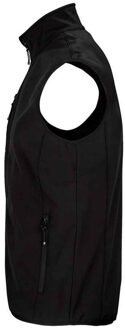 Sols Heren Falcon Softshell gerecyclede bodywarmer (Zwart)