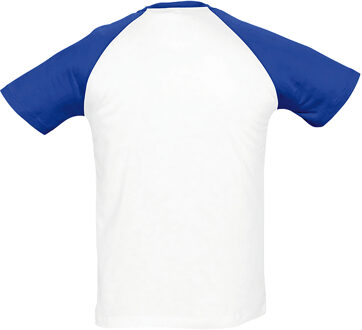 Sols Heren Funky Contrast T-Shirt met korte mouwen (Wit/rood) - 2XL