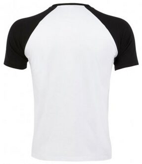Sols Heren Funky Contrast T-Shirt met korte mouwen (Wit/zwart) - S